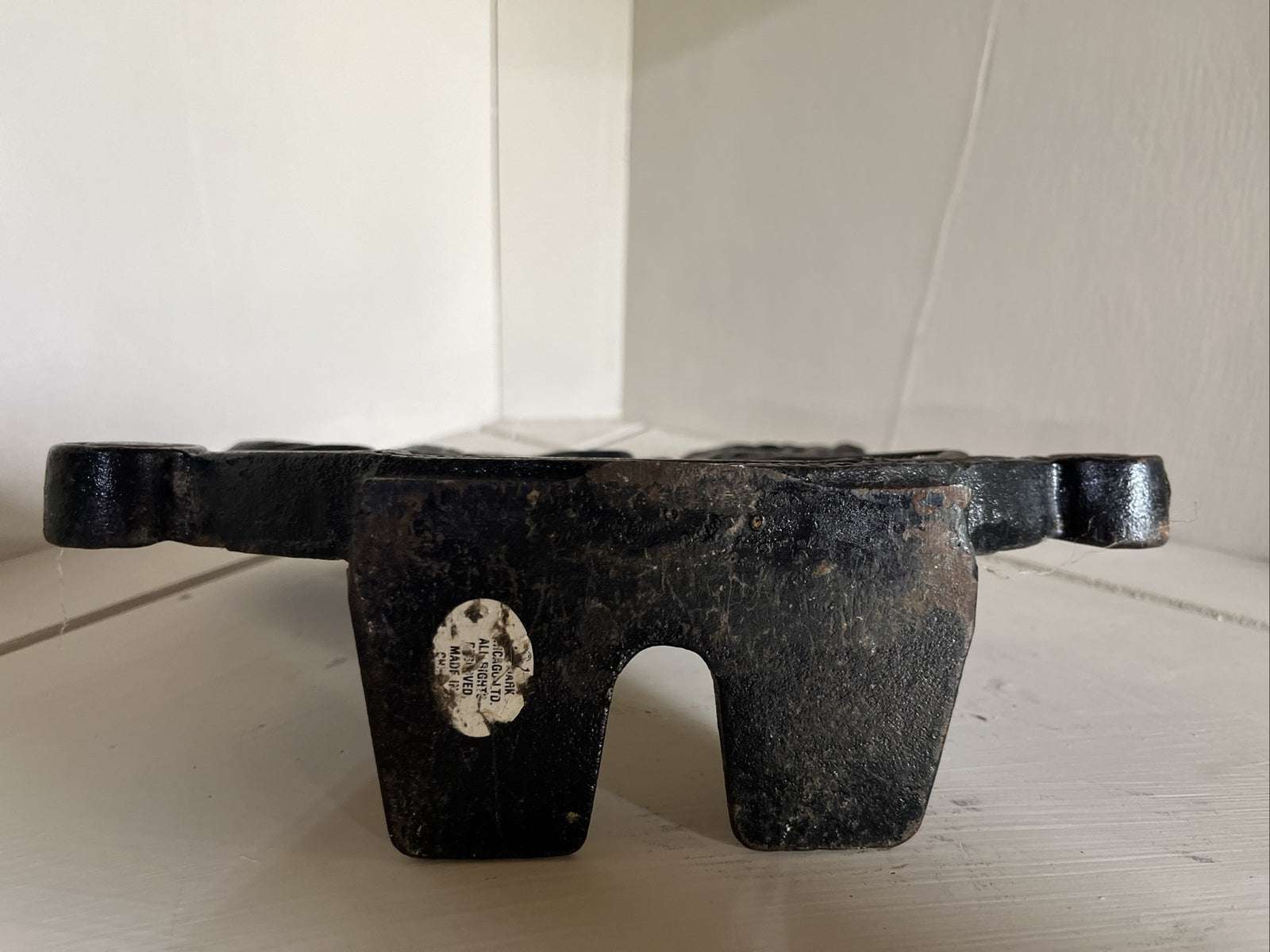 Vintage Cast Iron Rocking Horse Door Stop- Art Mark Chicago 1991