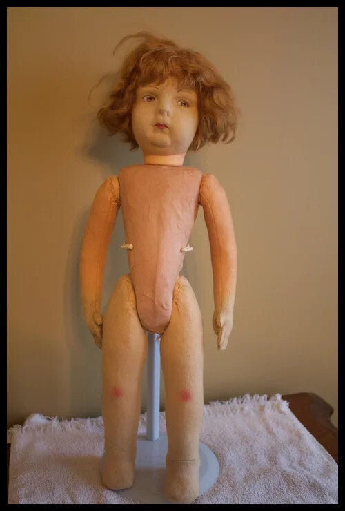 21” Alma Felt Boy Vintage Collectible Doll