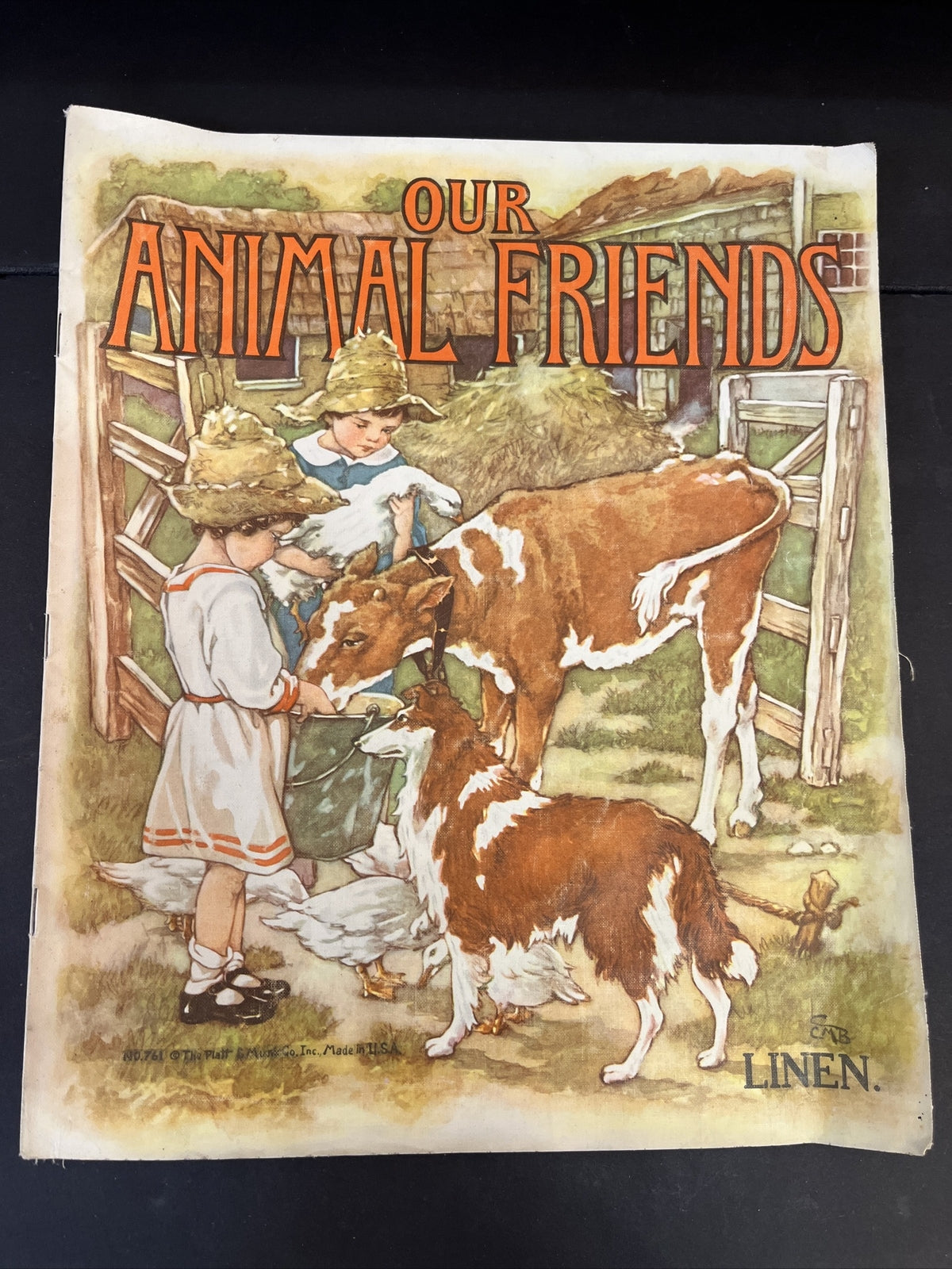 RARE 1927 OUR ANIMAL FRIENDS, Platt and Munk, LINEN Very Good +++ condition