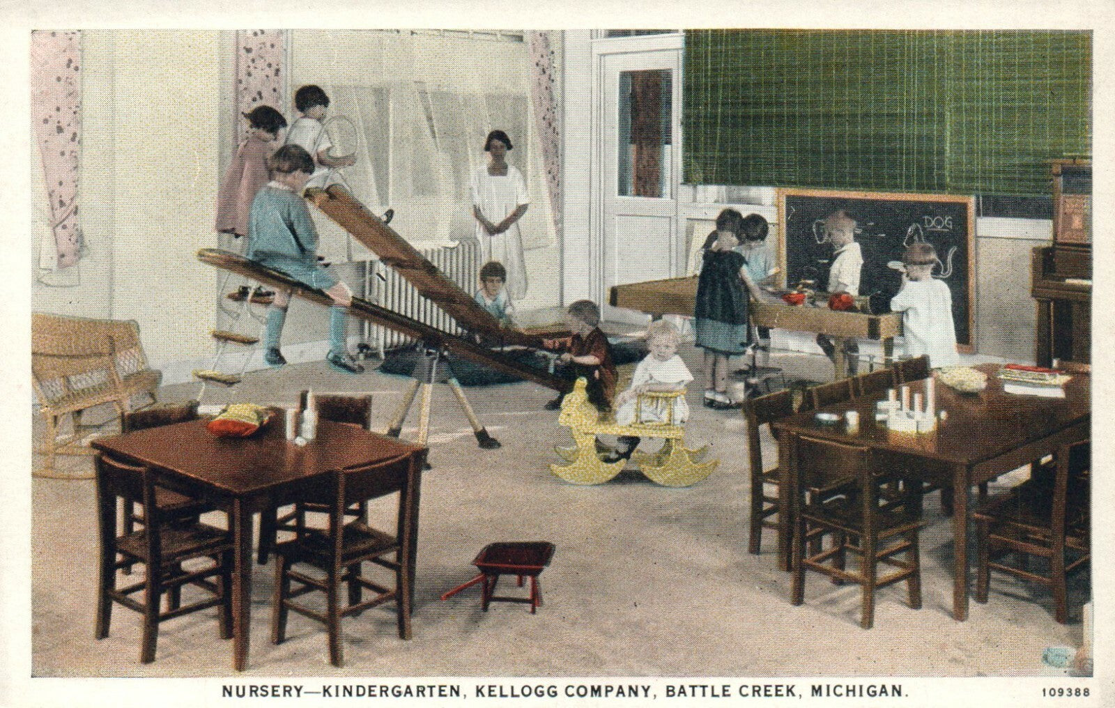 Nursery Kindergarten, Kellog Company, Battle Creek Michigan MI Postcard