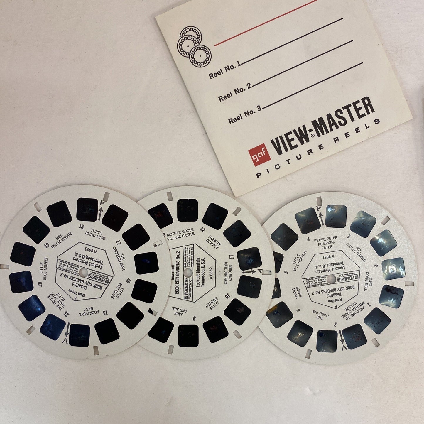 View Master Rock City Gardens #2 Lookout Mountain TN 3 Reels Packet A885 New