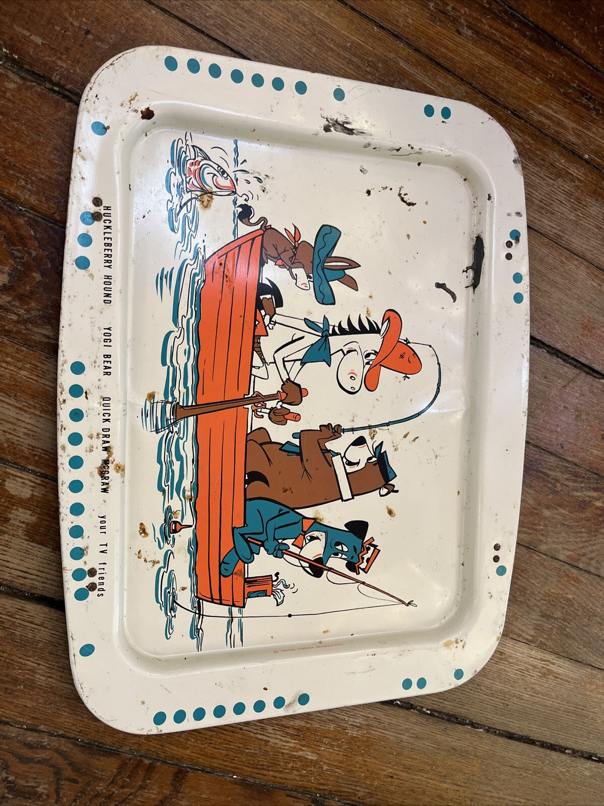 Vintage 5 Huckleberry Hound, Yogi Bear, Quick Draw McGraw & TV Friends TV Tray's