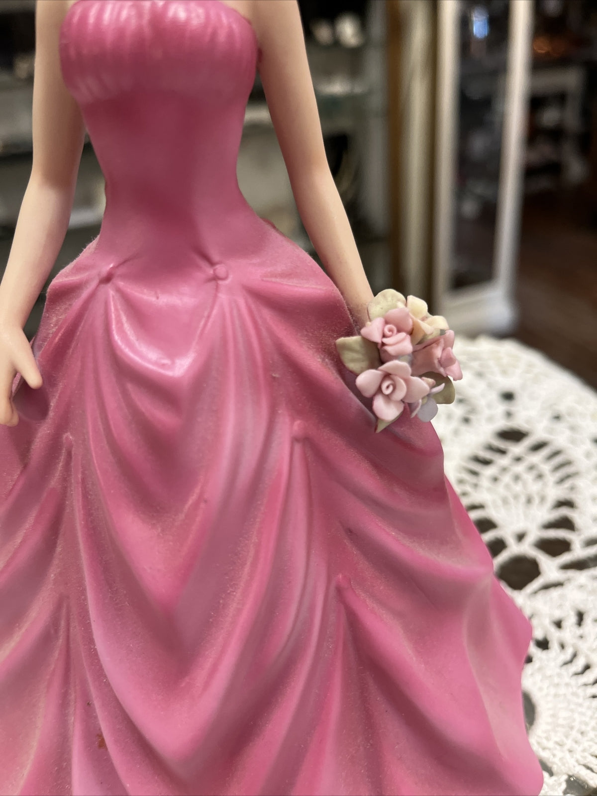 Beautiful Quinceanera Porcelain Doll 15, cake topper keepsake