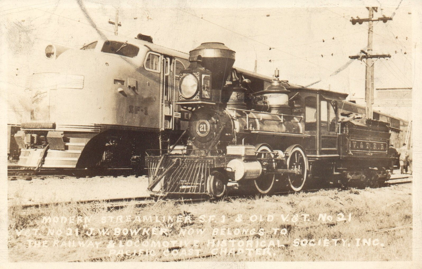 RPPC Modern Steamliner part of Railway and Locomotive History Society Postcard
