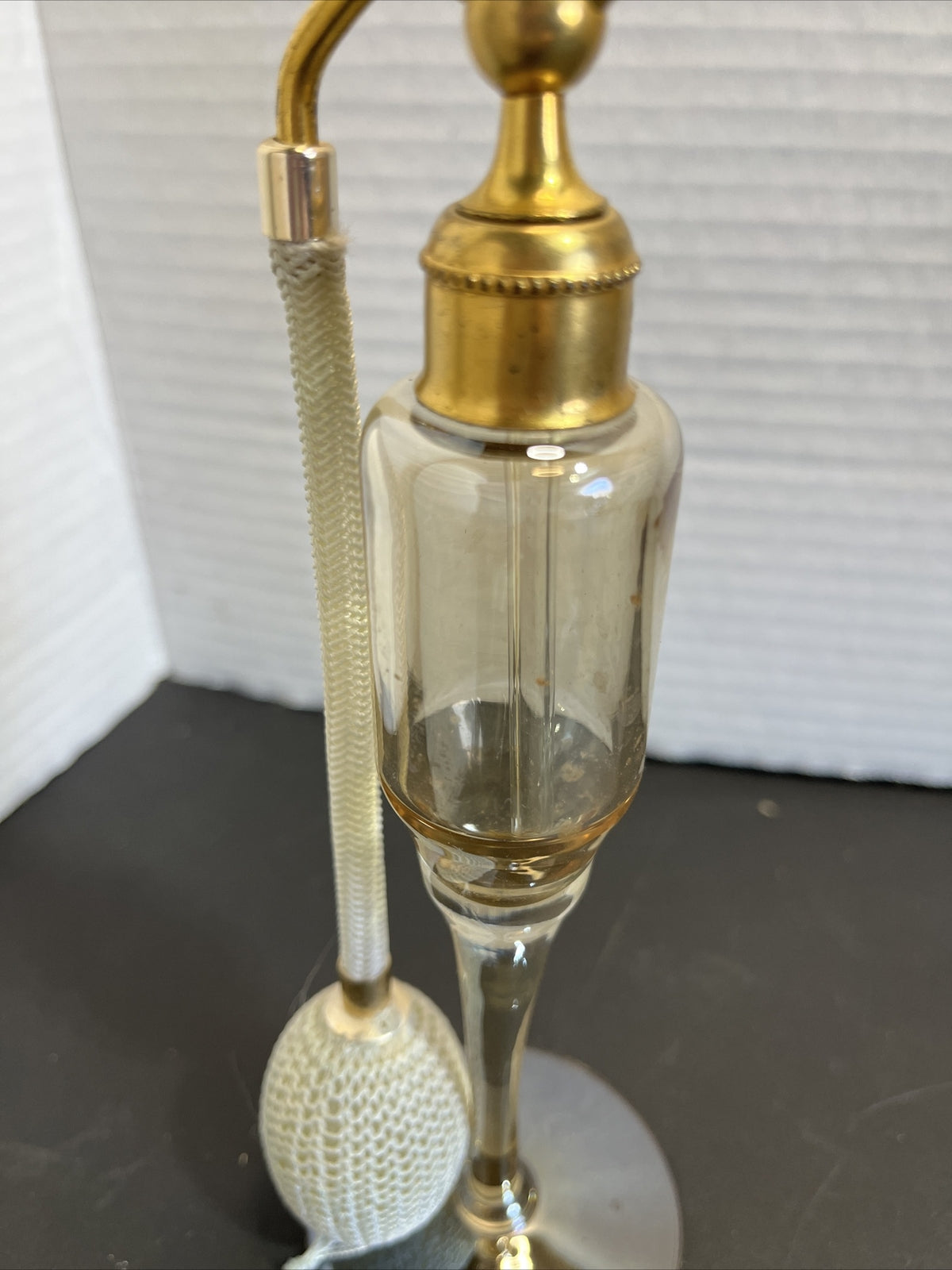 Vintage Perfume Atomizer Bottle Amberine 7" Gold 