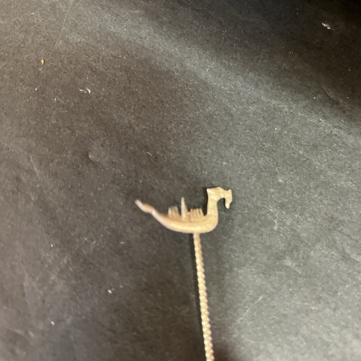 Vintage Antique Hair Pin, Bobby Pin With , Dragon On One End  3” Long
