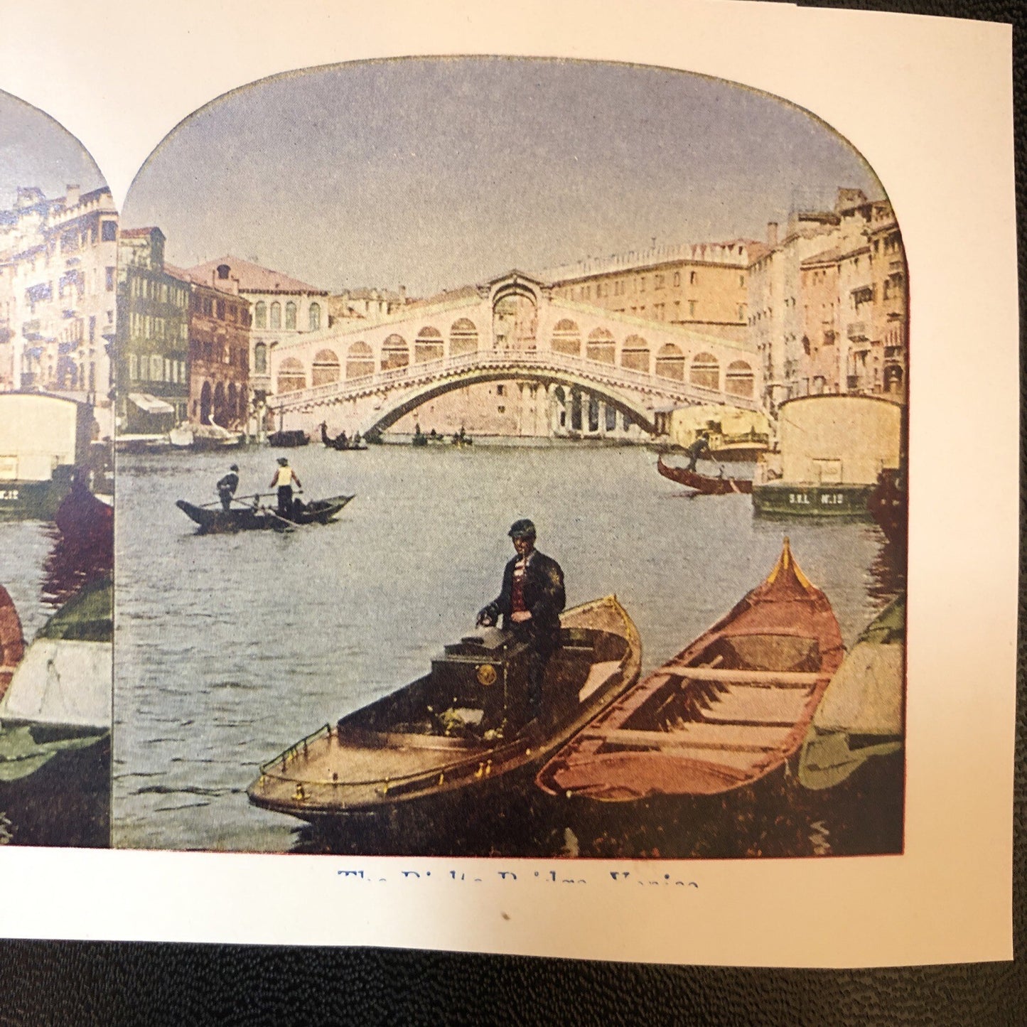 RARE Stereoview Paper Cards Venice Gondolas Lot of 2