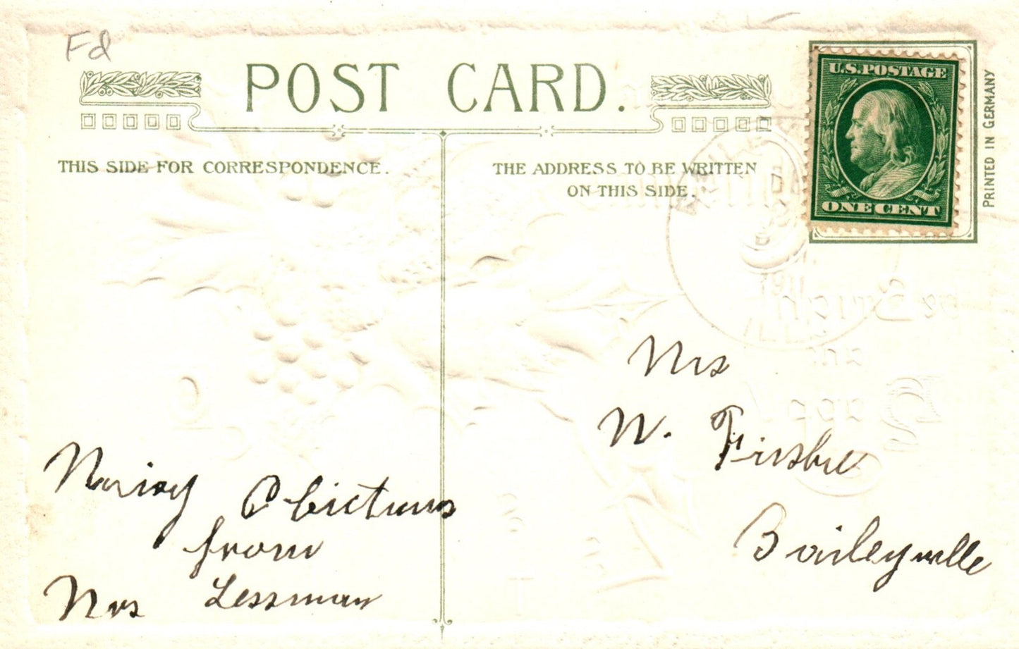 John Winsch May Your Christmas Be Bright and Happy Vintage Postcard