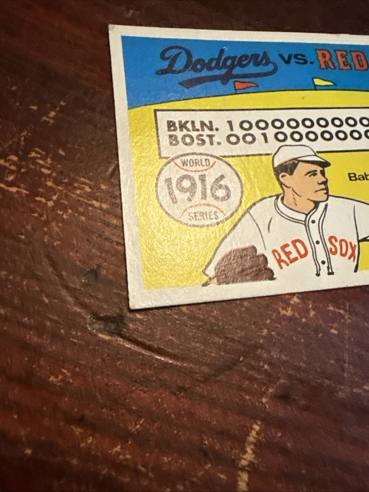 1968 Fleer Dodgers Vs Sox 1916 World Series Babe Ruth  Baseball Card longest