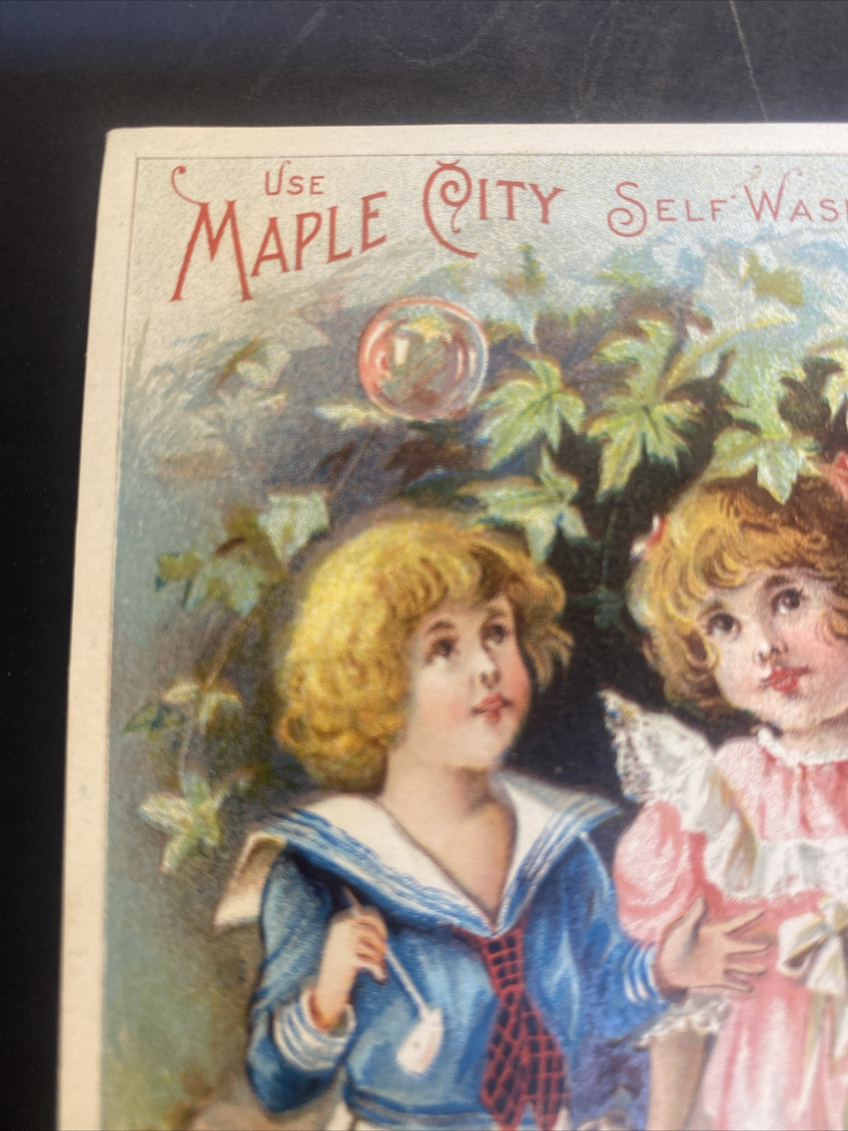 Maple City Self Washing Soap Monmouth IL Illinois  Trading Trade Card Bubbles