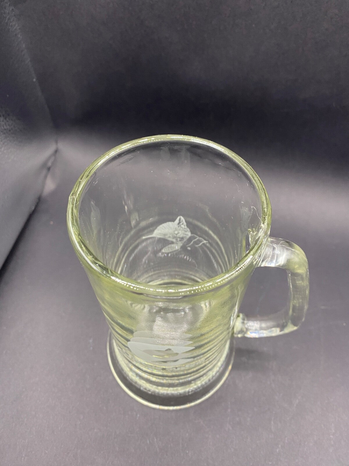 Single Railroad Railway Chessie & Peake Cat Glass Mug 6.5" x 3.5" MUG #3