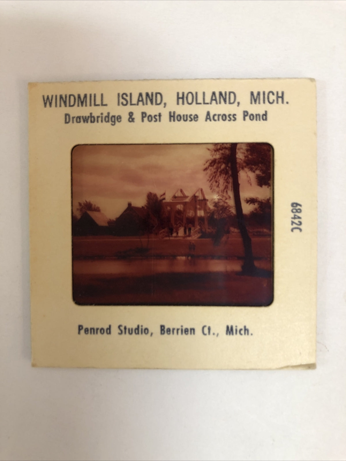 1960's 9 SLIDES Windmill Island Holland MICHIGAN Tulips Windmill