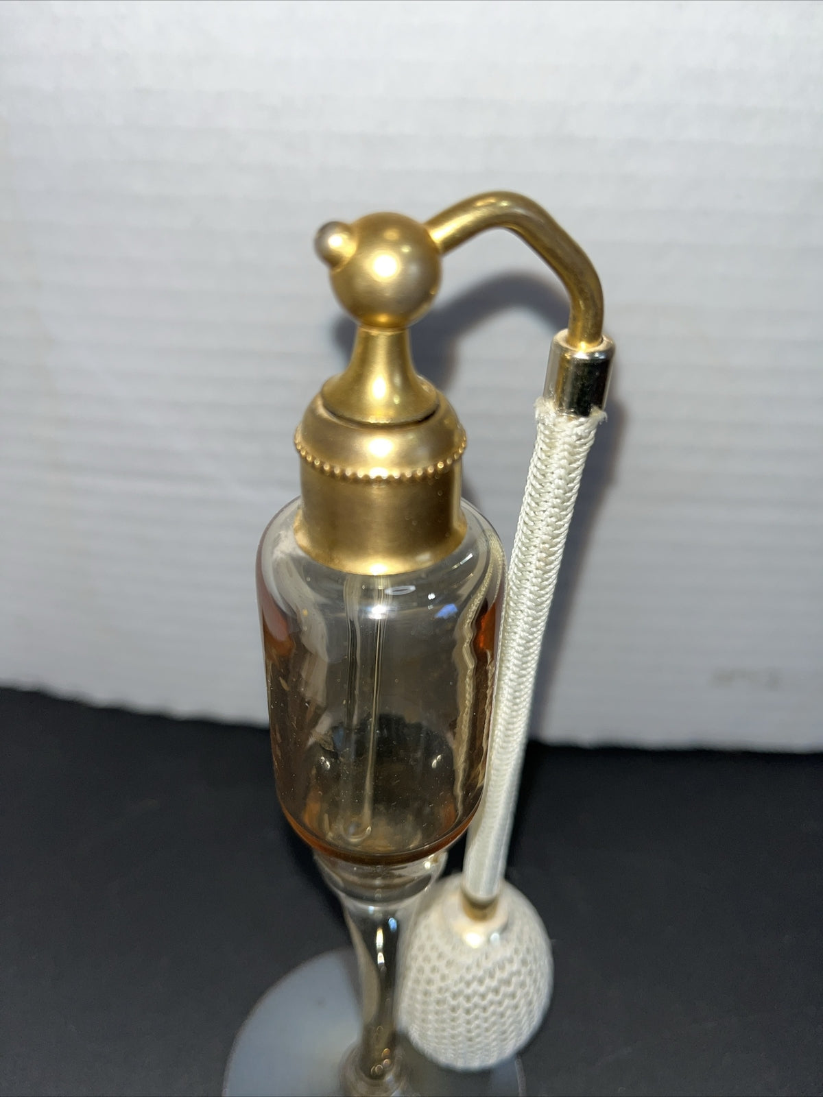 Vintage Perfume Atomizer Bottle Amberine 7" Gold 