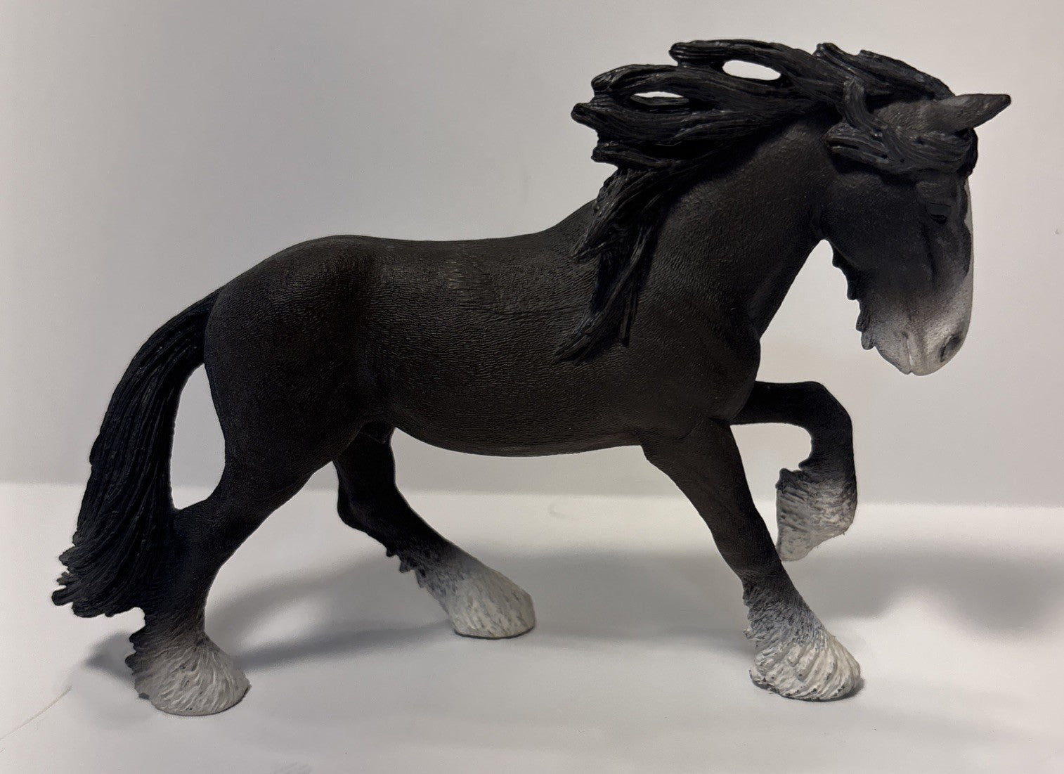 2012  Schleich Shire Draft Black Stallion Horse Toy Retired