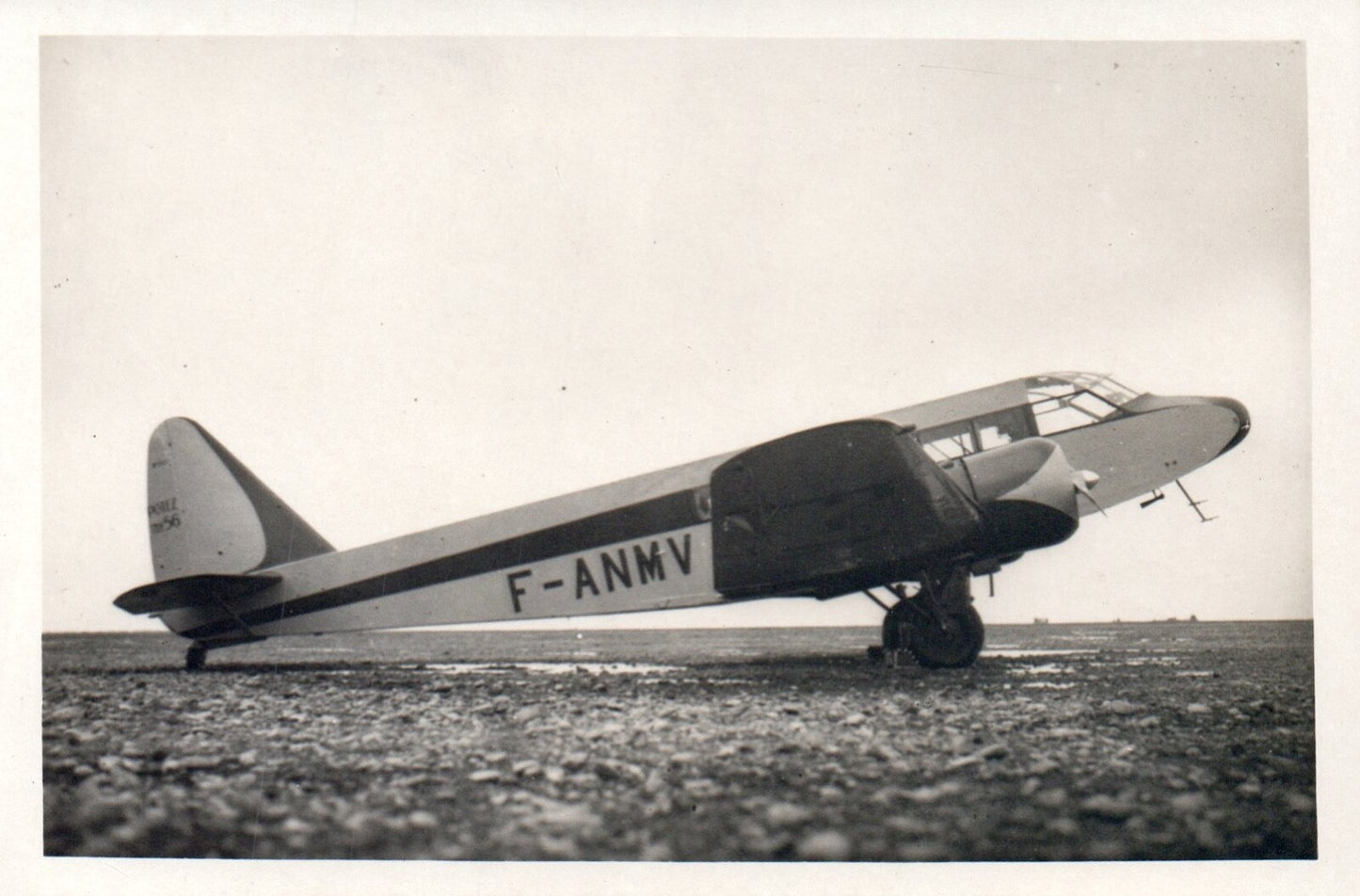 Airplane F-ANMV Vintage Airplane Real Photo Postcard