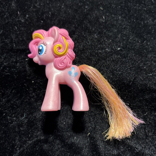My Little Pony Pinkie Pie Brushable Hair 3" Figure MLP Pink & Yellow