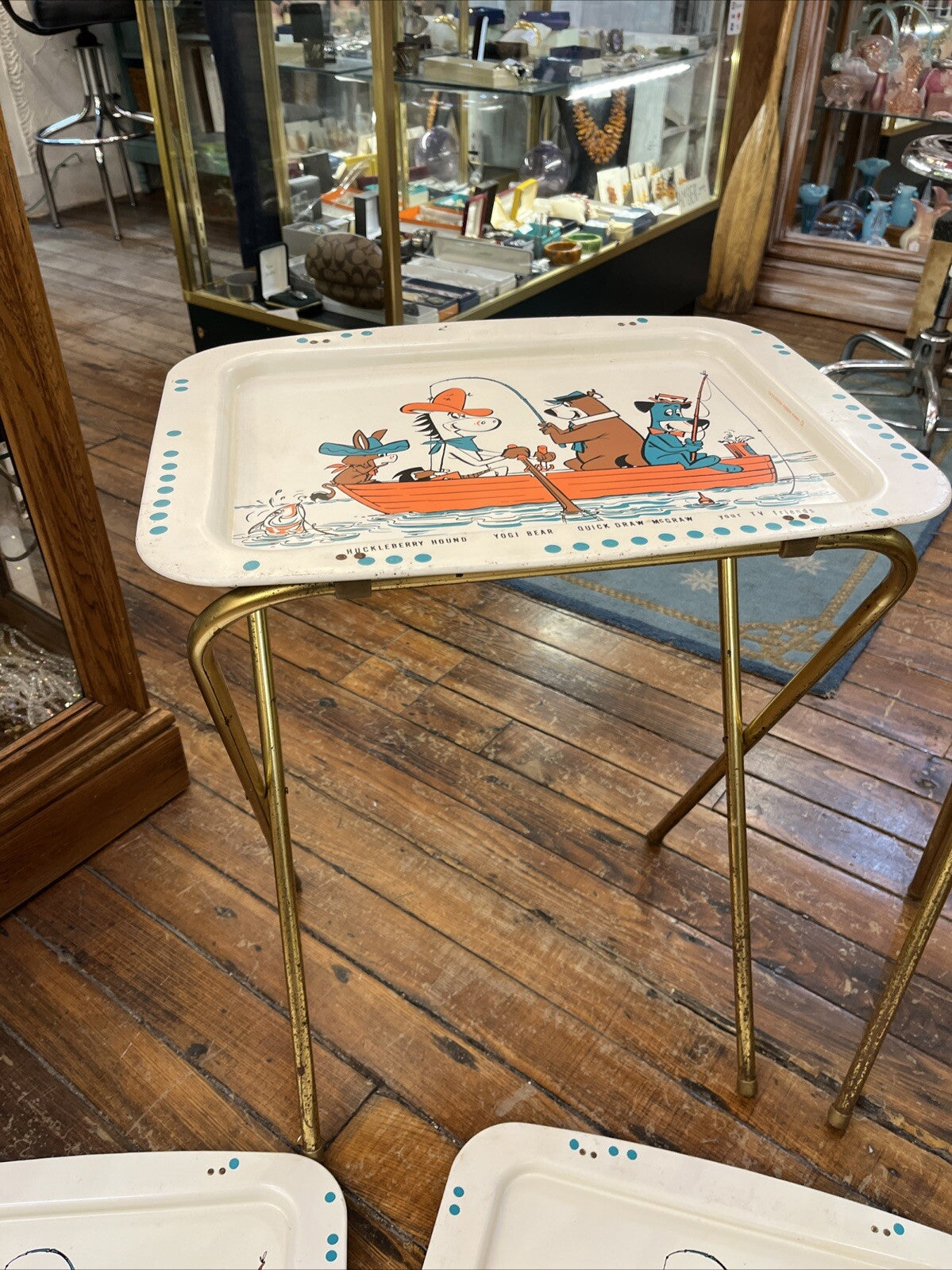 Vintage 5 Huckleberry Hound, Yogi Bear, Quick Draw McGraw & TV Friends TV Tray's