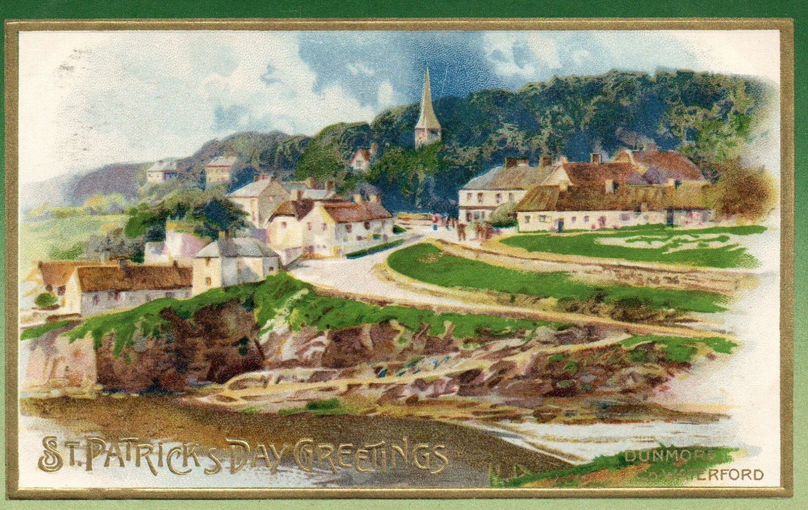 John Winsch   St Pats Post Card Landscape Homes Steeple Dunmore County Waterford