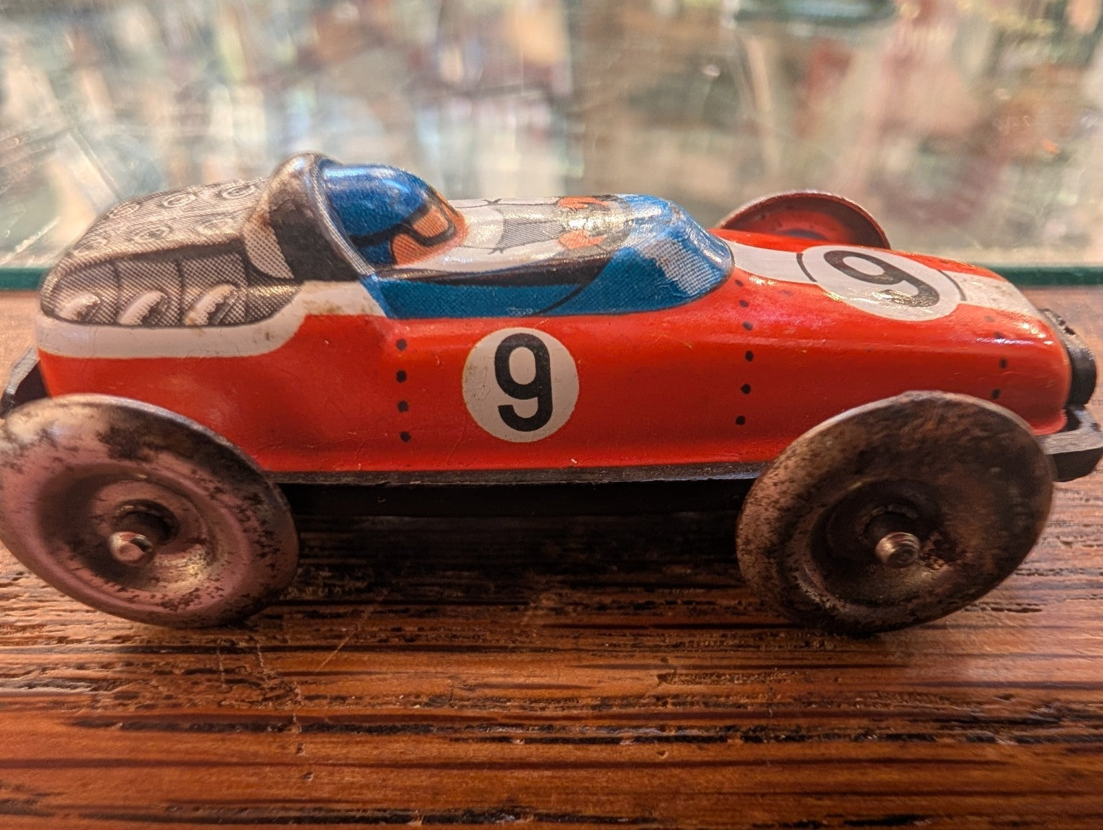 Vintage Tin Race Car Litho W. Germany Speed Racer 9
