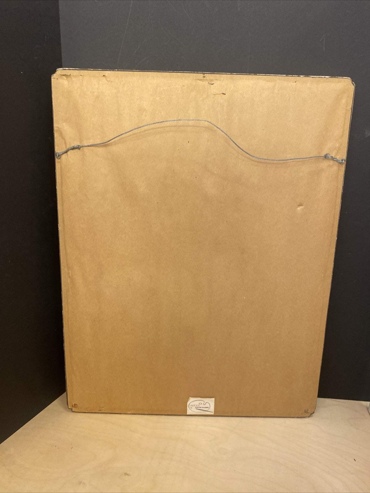 1920's 24" x 18.5"Chinese Gold Framed  & Matted Water color print 2 of 2