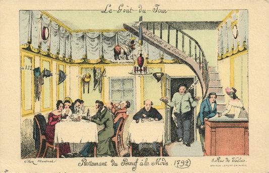 Restaurant Du Boeuf a la Mode (1792) French France Postcard