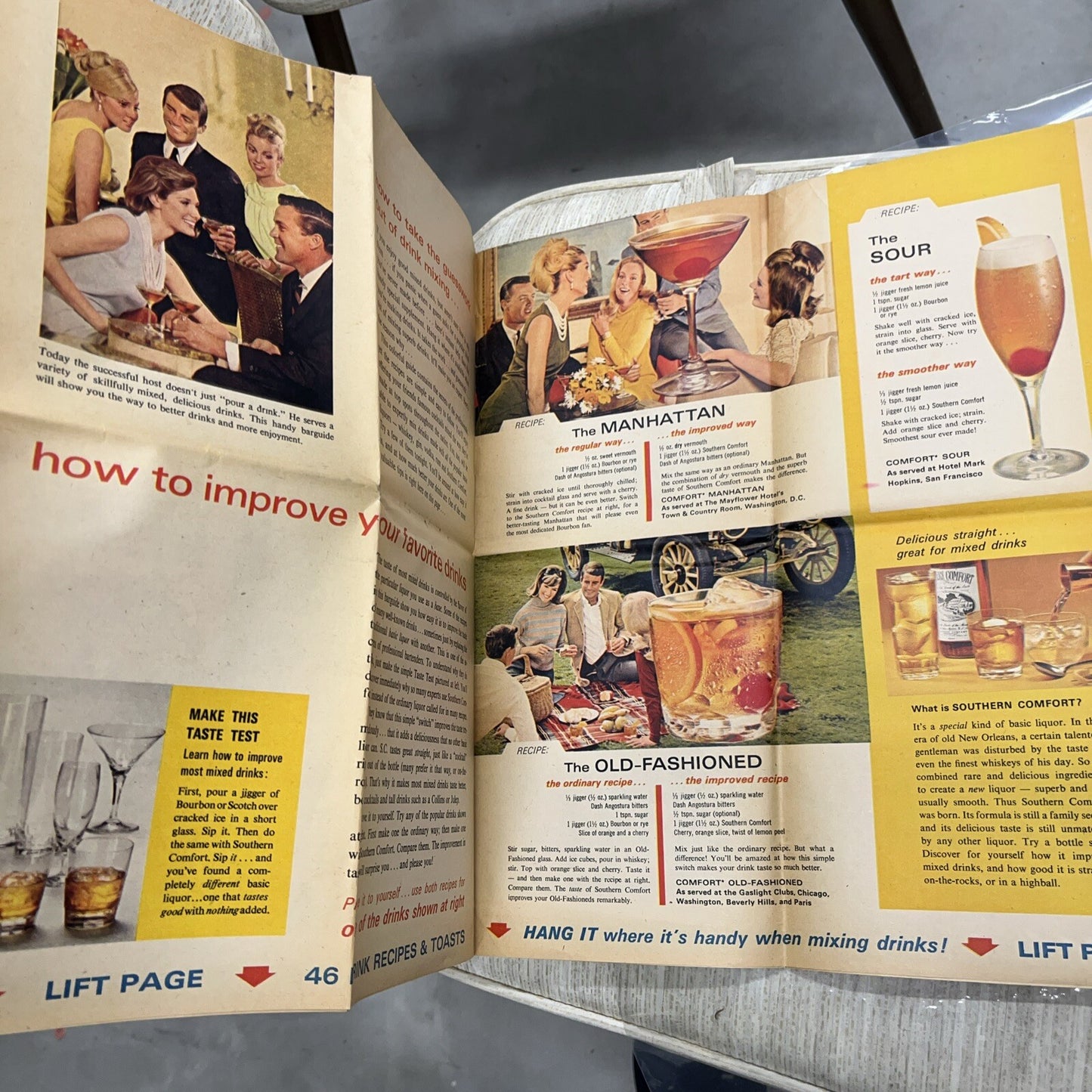 Vintage Drinks & Toasts Supplement And POSTER Chicago Tribune 1968