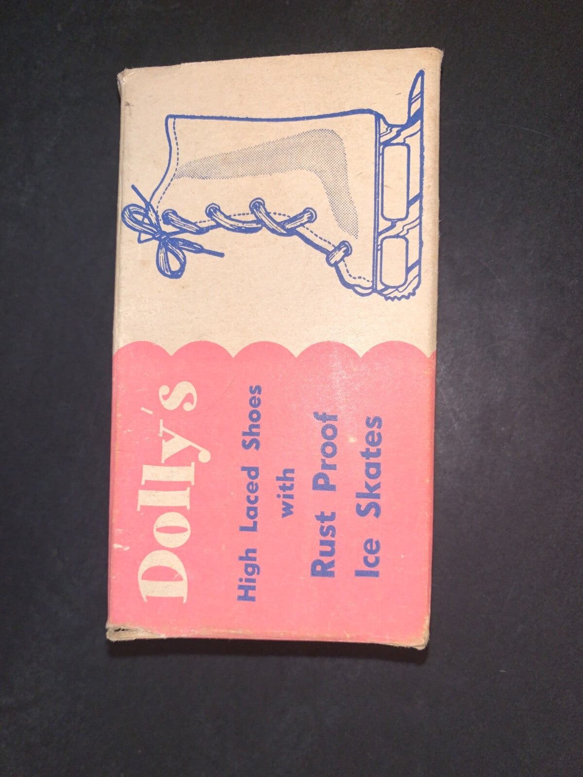 Vintage Dolly's High Laced Shoes with Rust Proof Ice Skates