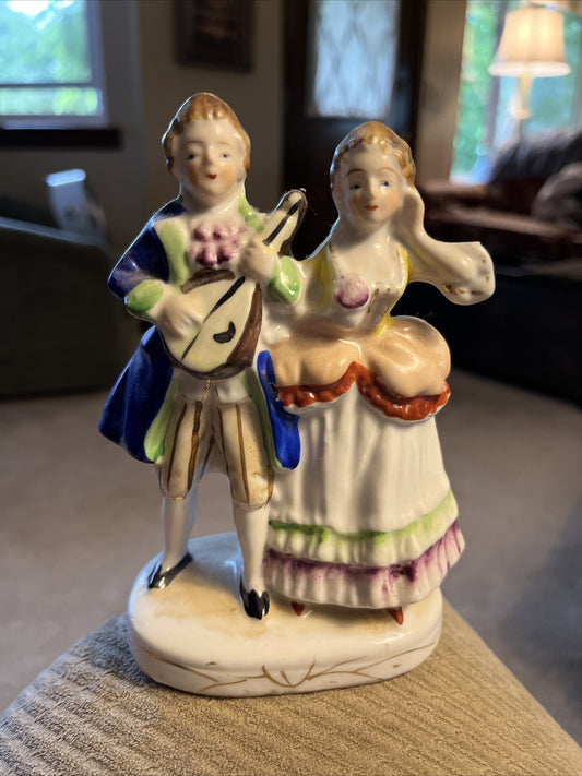 VINTAGE JAPAN MORIYAMA Figurine VICTORIAN COUPLE  Made in OCCUPIED JAPAN