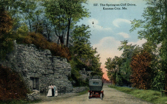 537 The Spring On Cliff Drive Kansas City MO Missouri Postcard