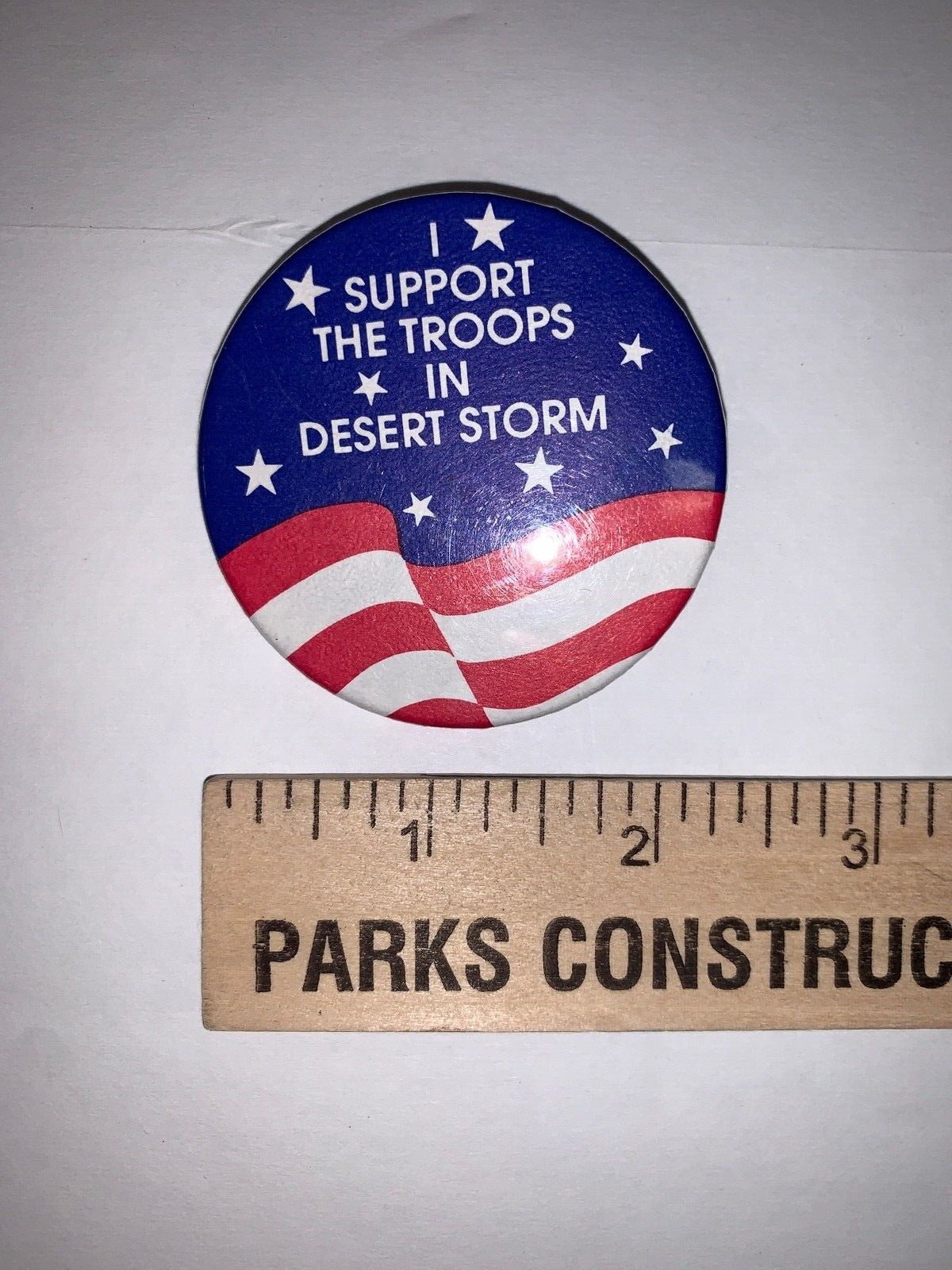 Lot of 3 I Support the Troops in Desert Storm 1991 Pinback