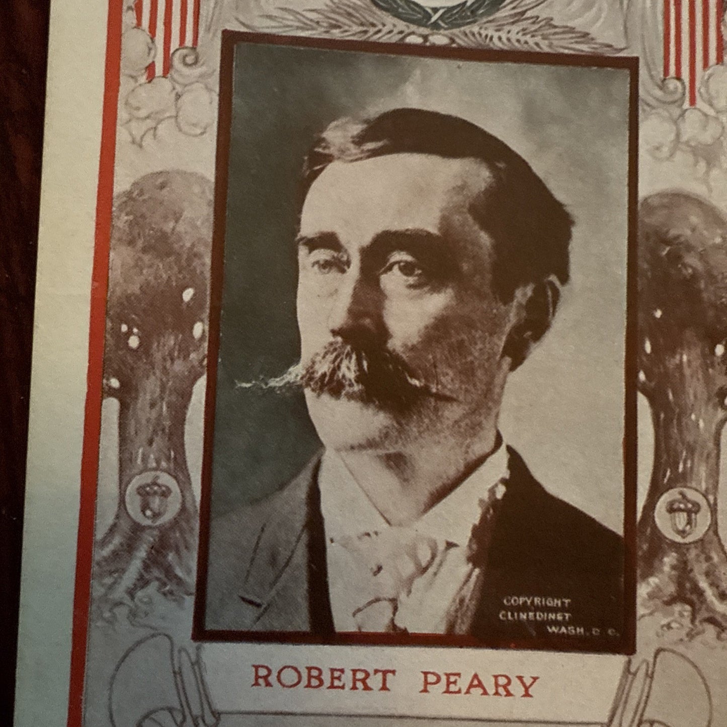 Robert Peary by J I Austen Postcard Angels Trumpets c1910's *Scarce