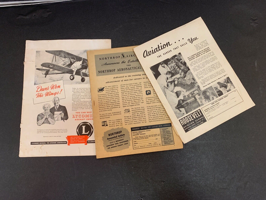 Vintage Aviation Loose Ephemera Sheets