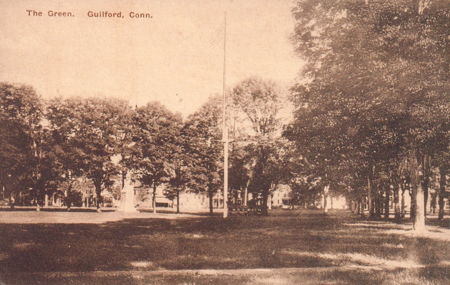 The Green in Guilford CT Connecticut Postcard