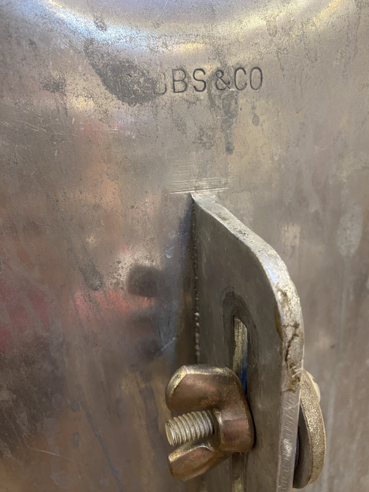 ANTIQUE Vintage Shampoo SHAVING STAND NECK TRAY INDUSTRIAL MEDICAL Cast Aluminum