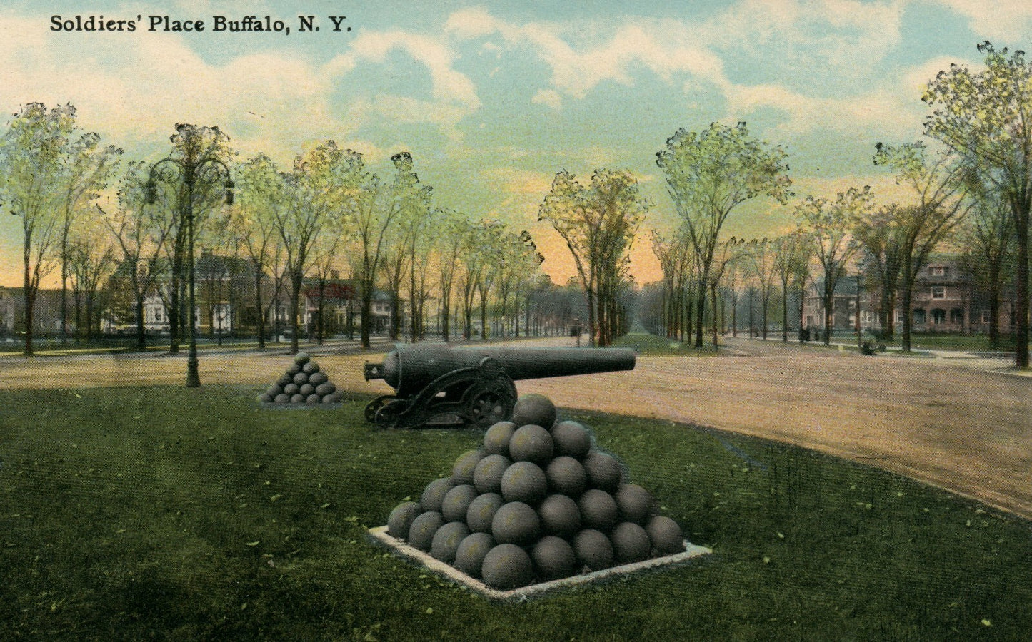 Soldiers Place Buffalo New York NY Postcard