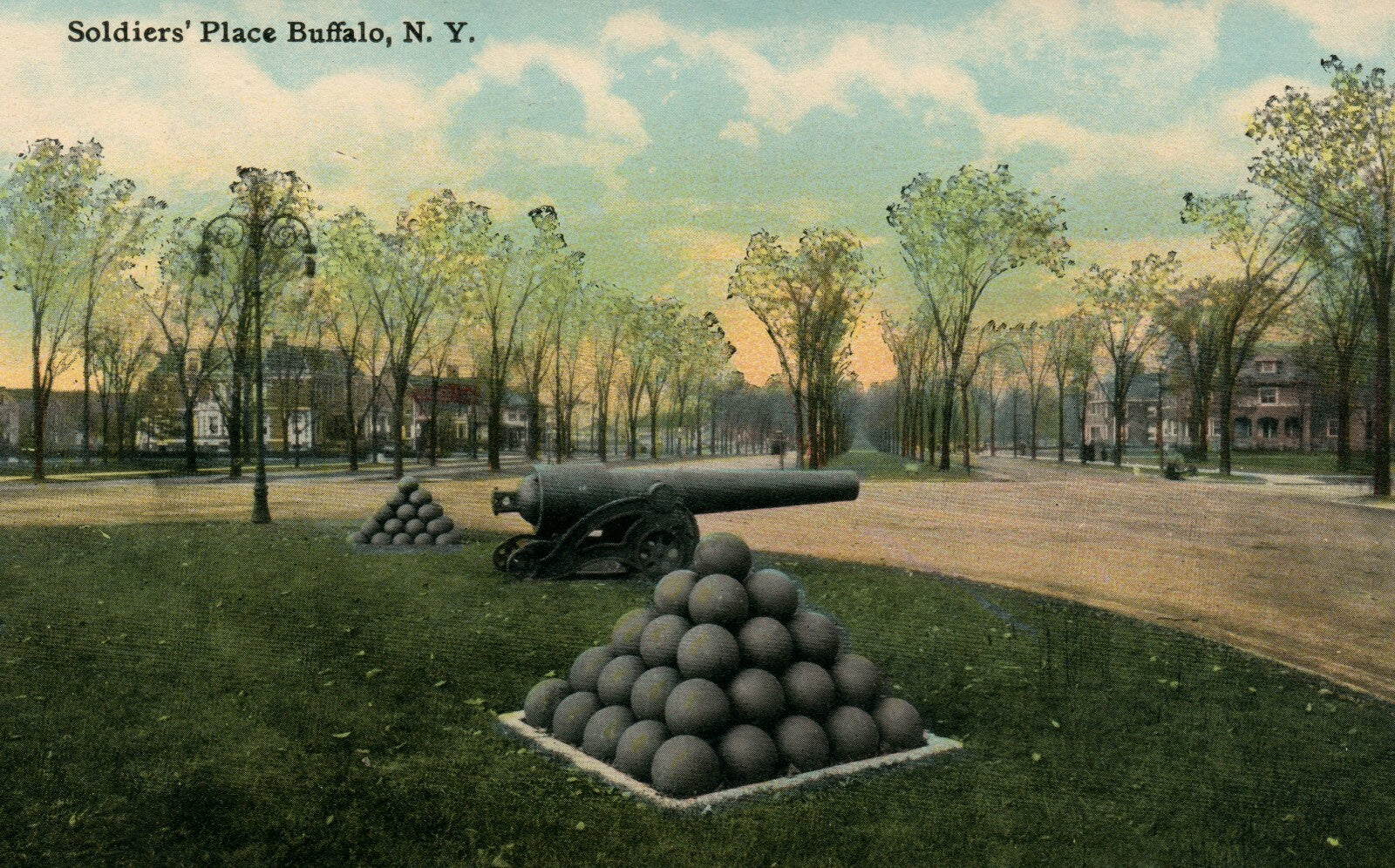 Soldiers Place Buffalo New York NY Postcard