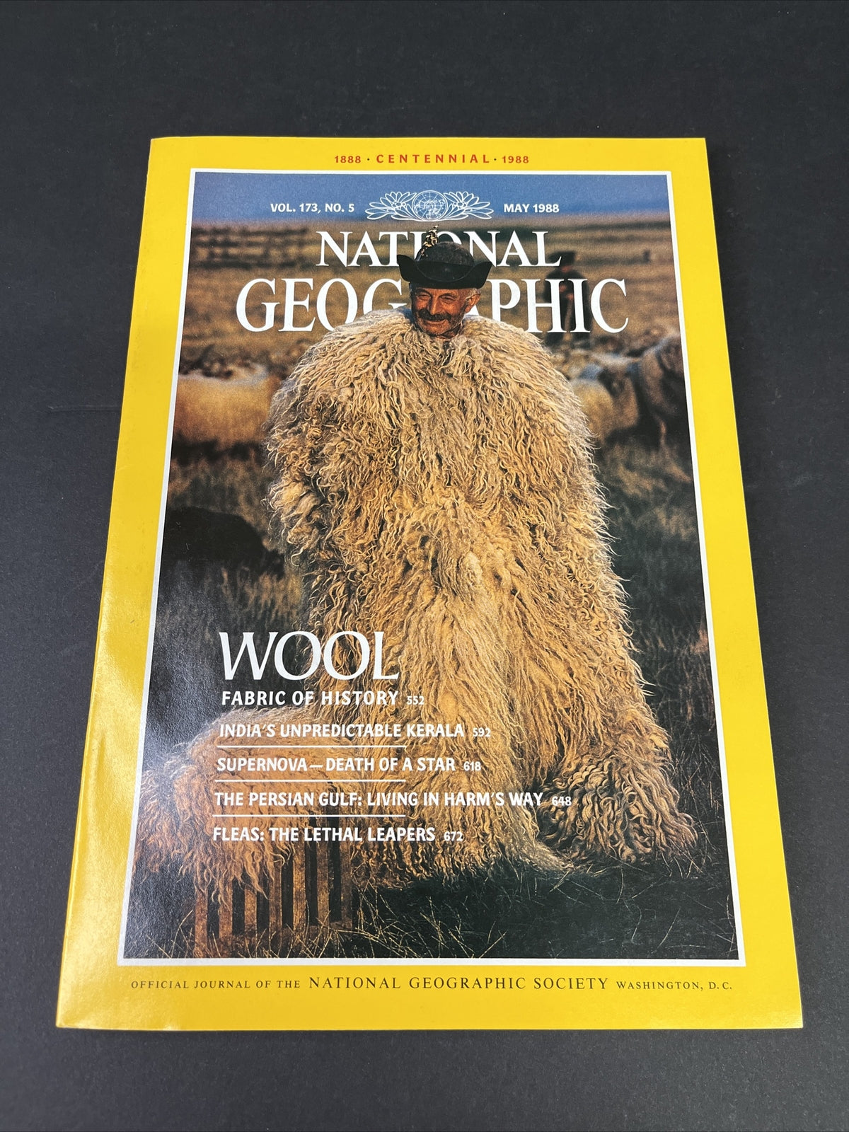 May 1988 National Geographic Wool Fabric of History