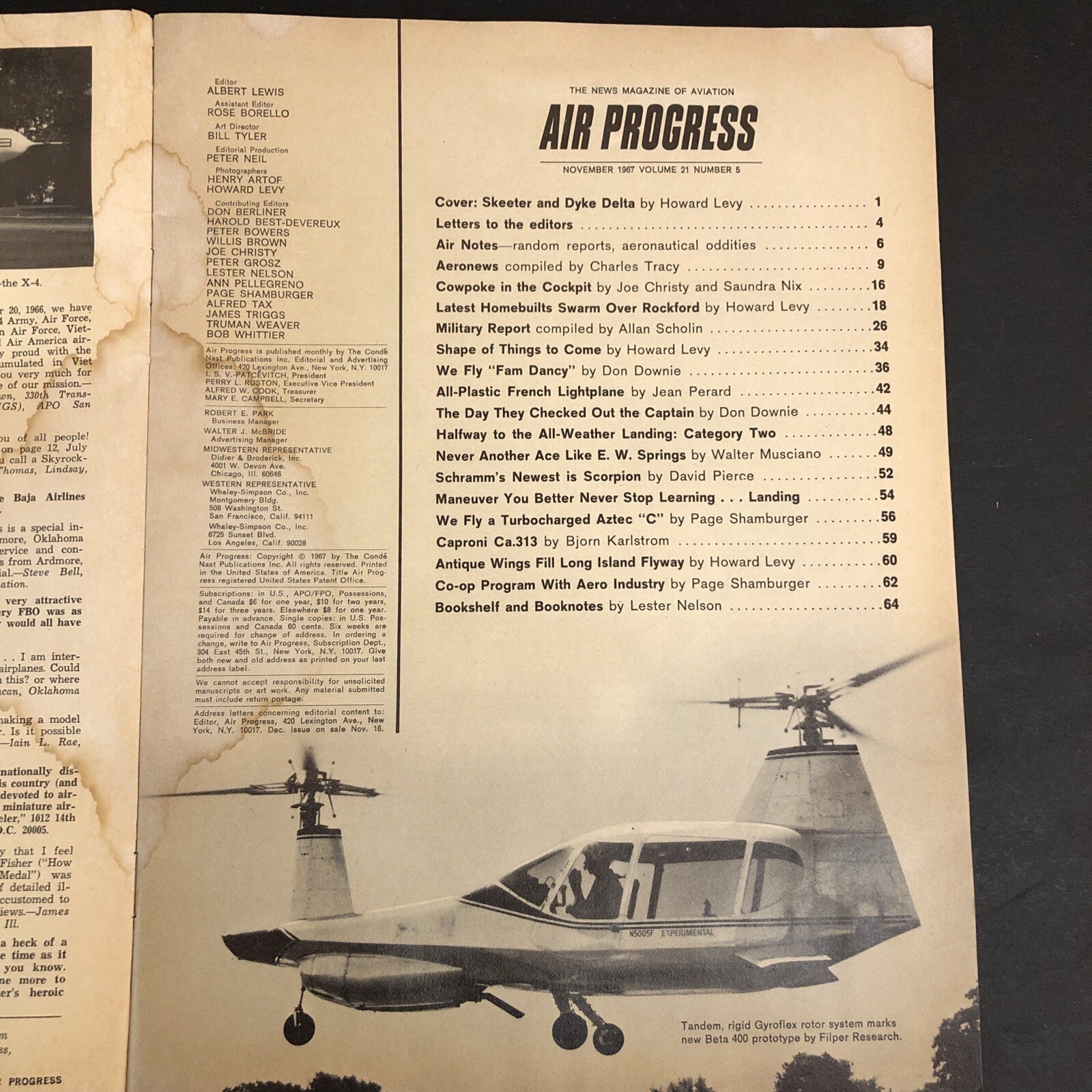 Air Progress Magazine 24 Homebuilt Planes  November 1967 Aviation