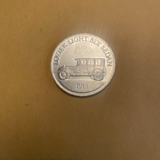 1913 Lozier Light Six Sedan Sunoco Oil Commemorative Token Antique Car Coin