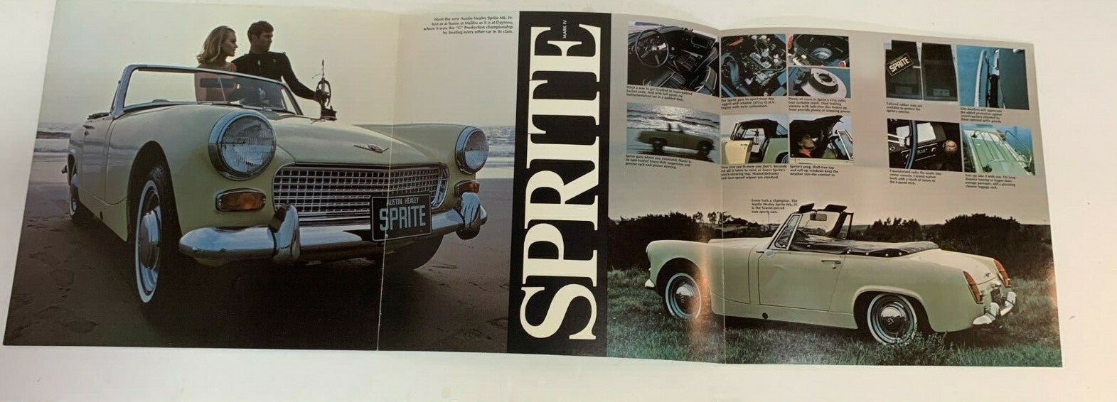 1968 MG Sprite Mark IV Car Brochure Vintage Original