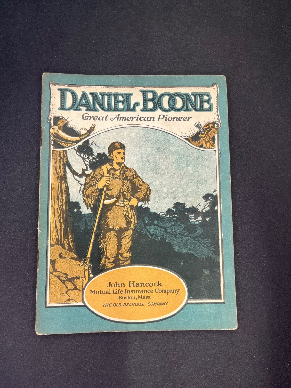 Vintage "Daniel Boone" John Hancock Life Insurance Ad Book