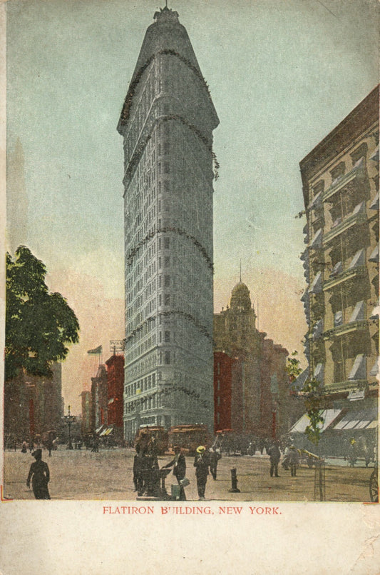 Flatiron Building Street View New York City NYC NY Postcard