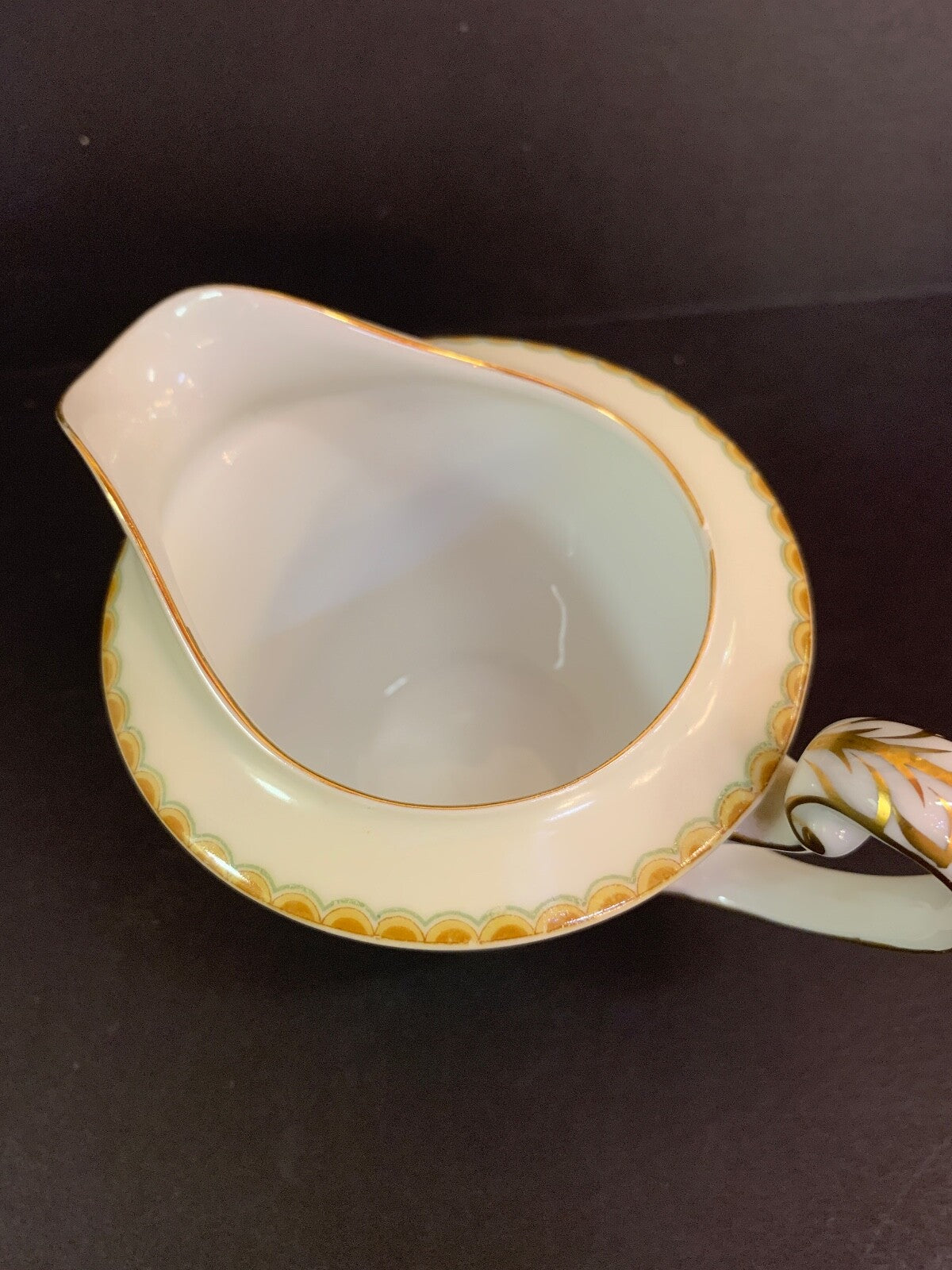Vivienne Made in Japan Vintage Floral and Gold Pattern Cream & Sugar