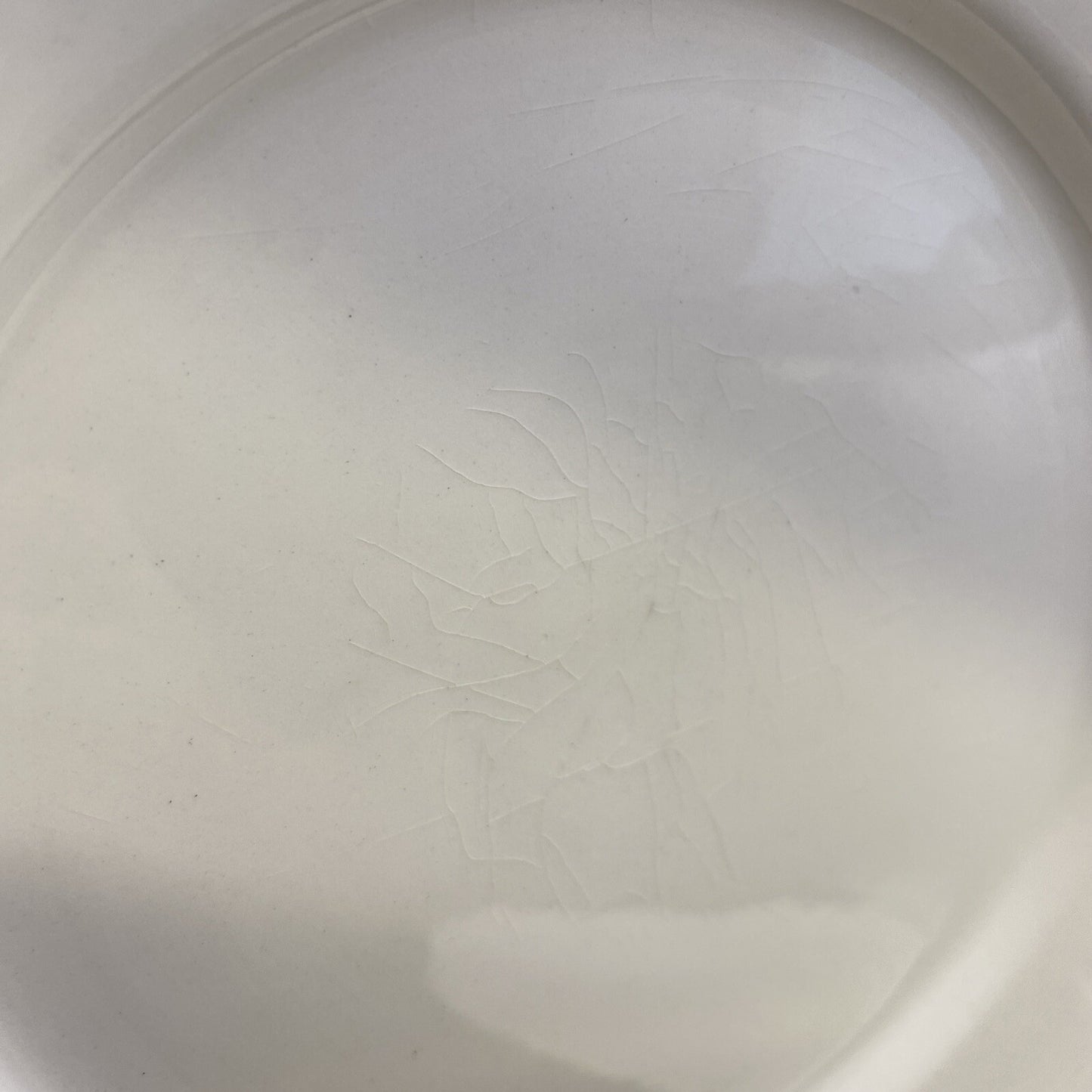 RARE Lot of 4 1930's Petalware Mount Clemens White Plates Salad Bread Desert