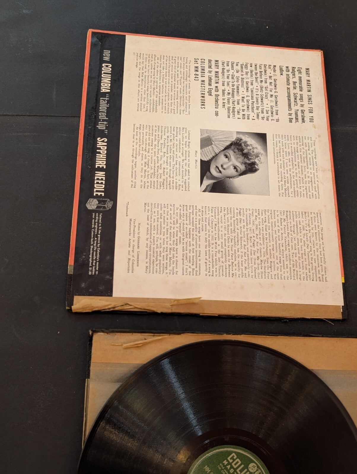 Mary Martin Sings For You Columbia Records Set MM-843 8 Memorable Songs 78 Album