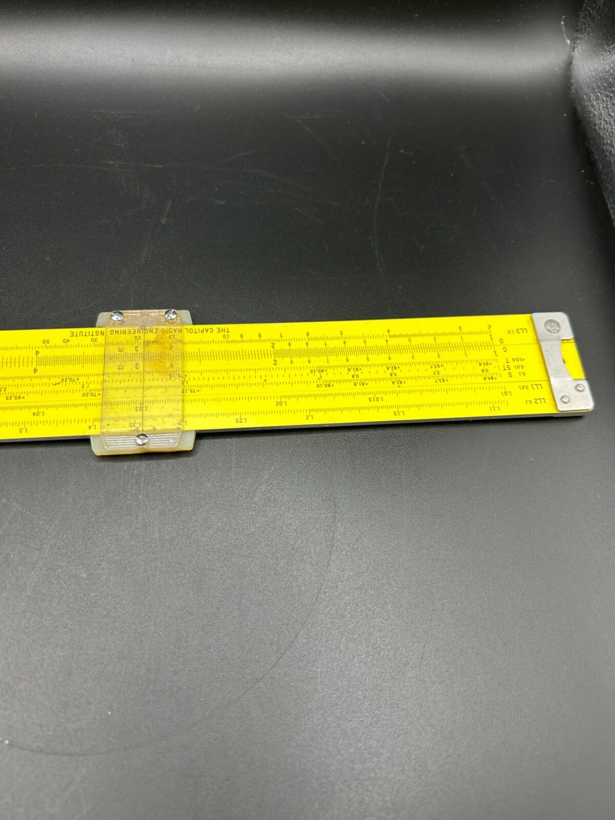 Pickett Model N531 ES 12" Metal Slide Rule Leather case Capitol Radio Engineerin