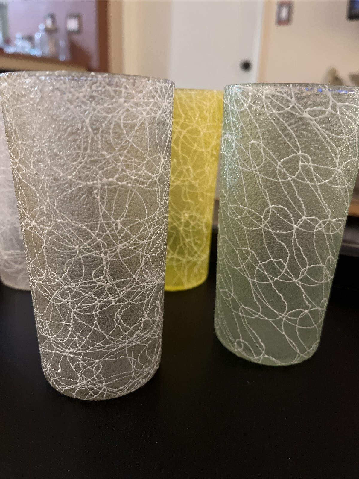 Set of 5 Vintage Spaghetti String MCM Glasses