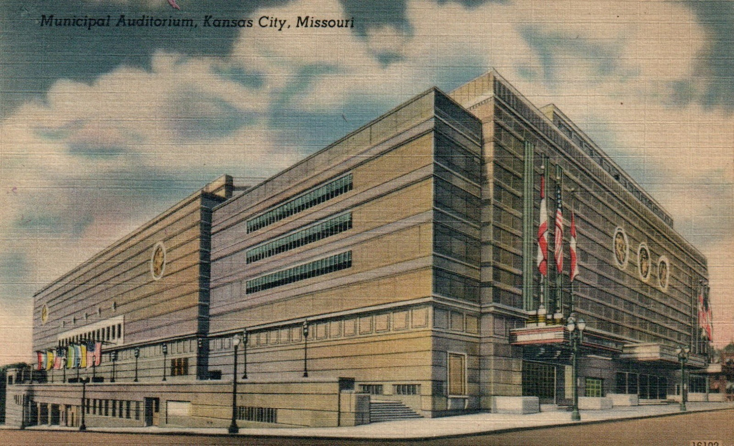 Municipal Auditorium Kansas City 16102 MO Missouri Postcard