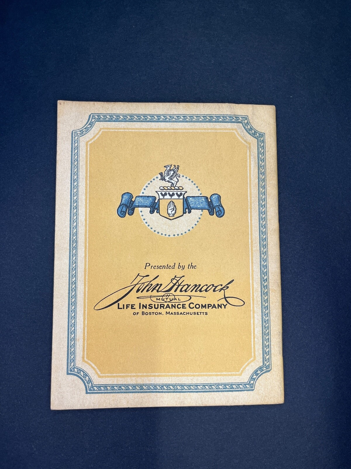 Vintage "John Hancock" John Hancock Life Insurance Ad Book