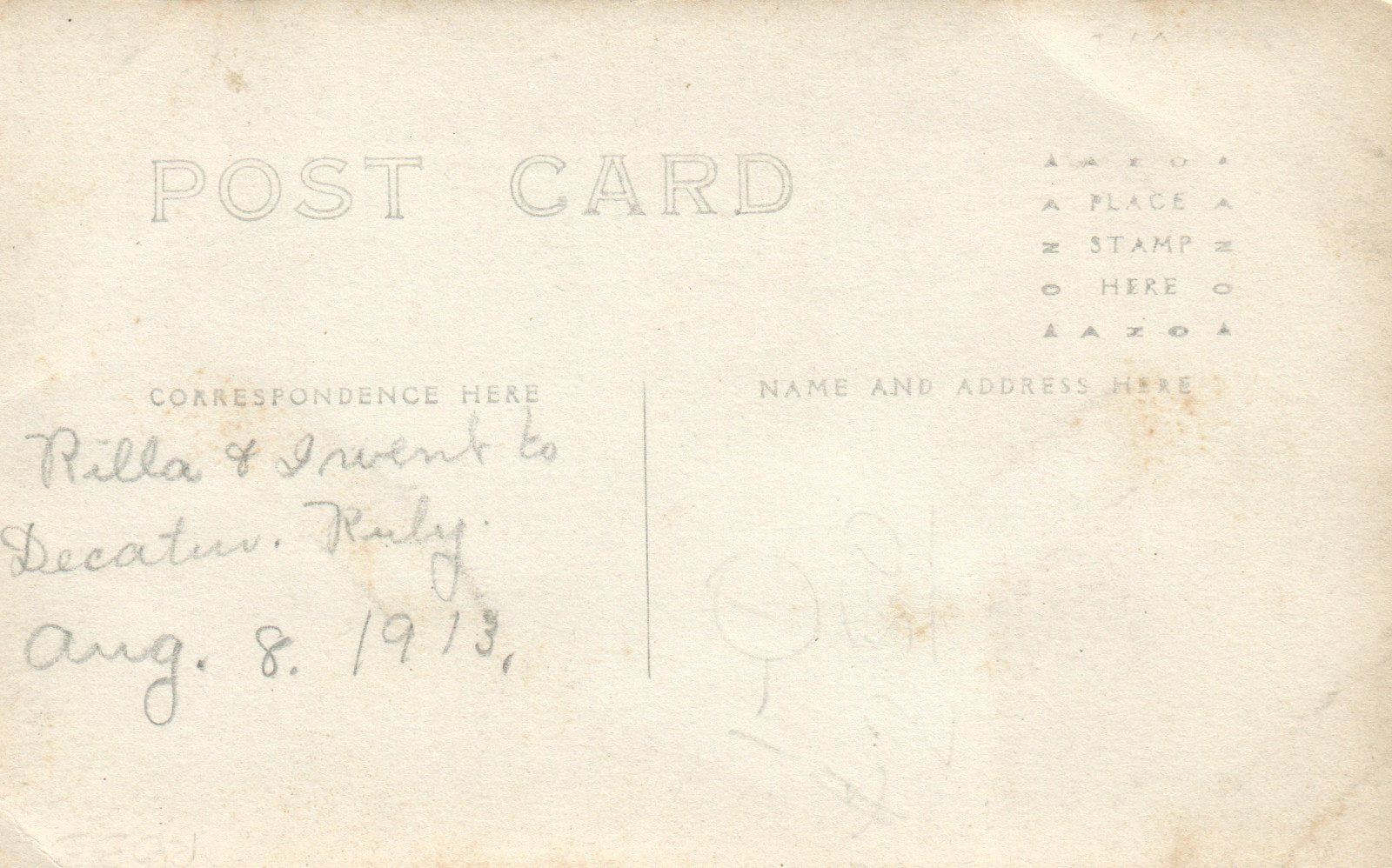 Real Photo RPPC Mother Rilla with Child on a horse statue 1913 Postcard